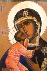 Икона Божией Матери Феодоровская, хранящаяся в нашем Храме.