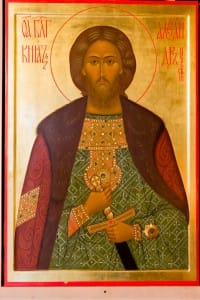 Икона святого благоверного князя Александра Невского с частицей мощей святого